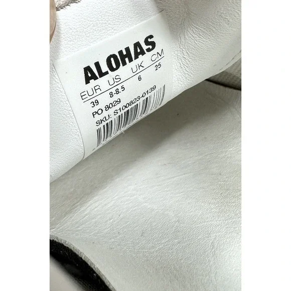 Alohas TB.490 Rife Crochet Cream Suede Sneakers Women's Size 8-8.5 Shoes - Picture 7 of 8